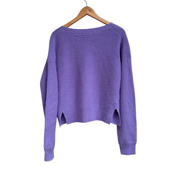 Rag and Bone Pierce Cardigan Cashmere Sweater Size L Rib Knit - Picture 3 of 11